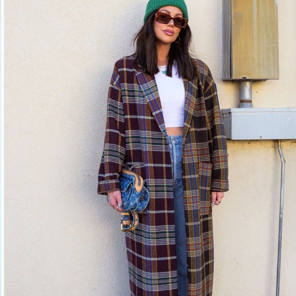 DRESSED IN LALA ORIGINAL Libra Longline Half + Half Coat in 2x/3x